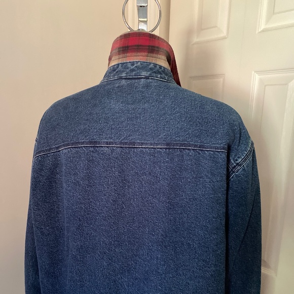 LL Bean Men’s Denim Jacket - size Large Tall - Picture 5 of 8